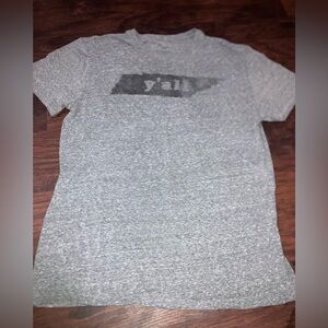 Gray men’s Tennessee state logo y’all shirt